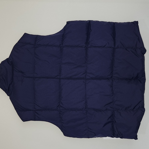 Mens Navy-Blue Lands End Goose Down Puffer Vest sz 3XL / 54-56 solid winter coat - Picture 5 of 5